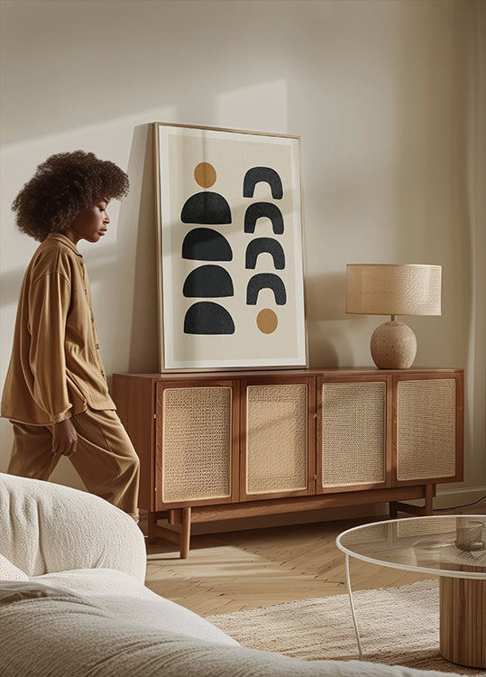 Abstrakte Formen 2, minimalistisches geometrisches Poster