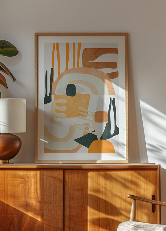 Abstraktes Harmonie-Poster mit geometrischen Formen