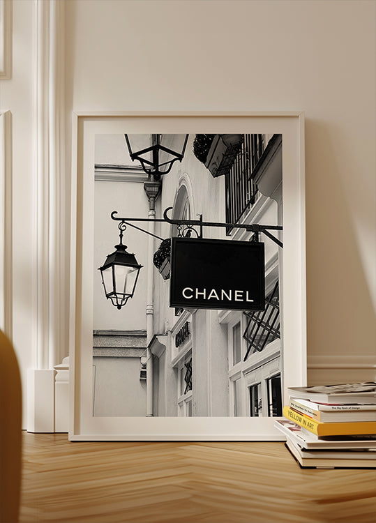 Chanel Paris Schwarz-Weiß-Poster