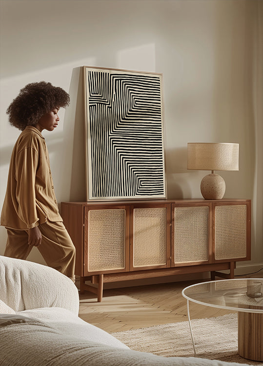 Lineares Labyrinth-Poster