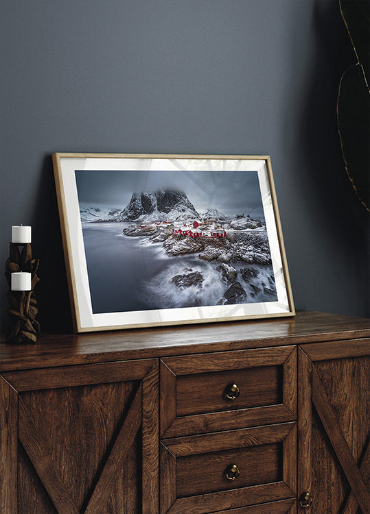 Winter-Lofoten-Inseln Poster