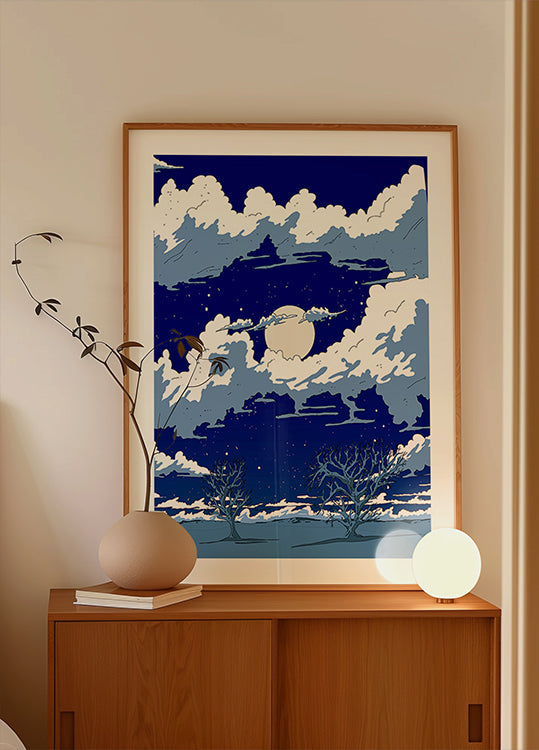 Poster „Himmel und Sterne“.