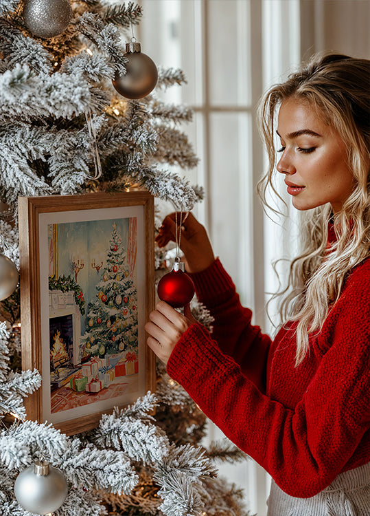 Weihnachts-Wohnzimmerposter