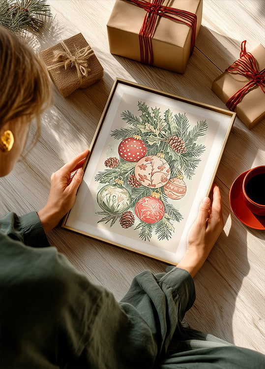 Weihnachtsschmuck im Poster