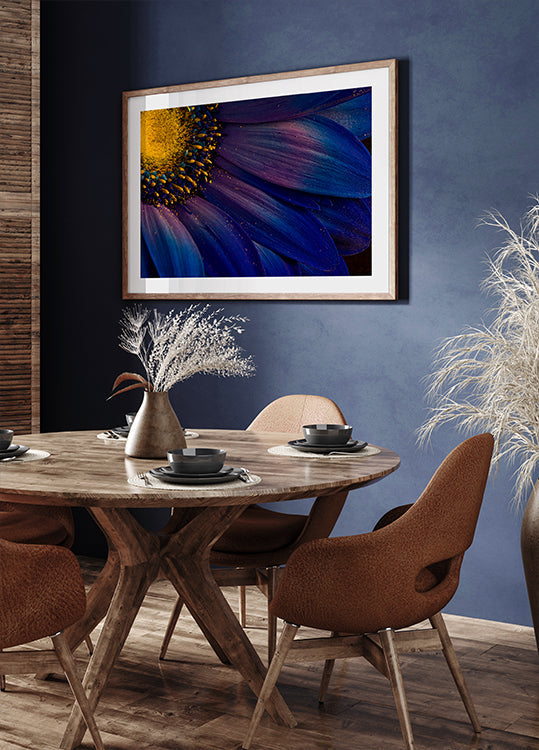 Blaue Strahlen-Poster