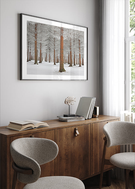 Poster mit magischem Wald