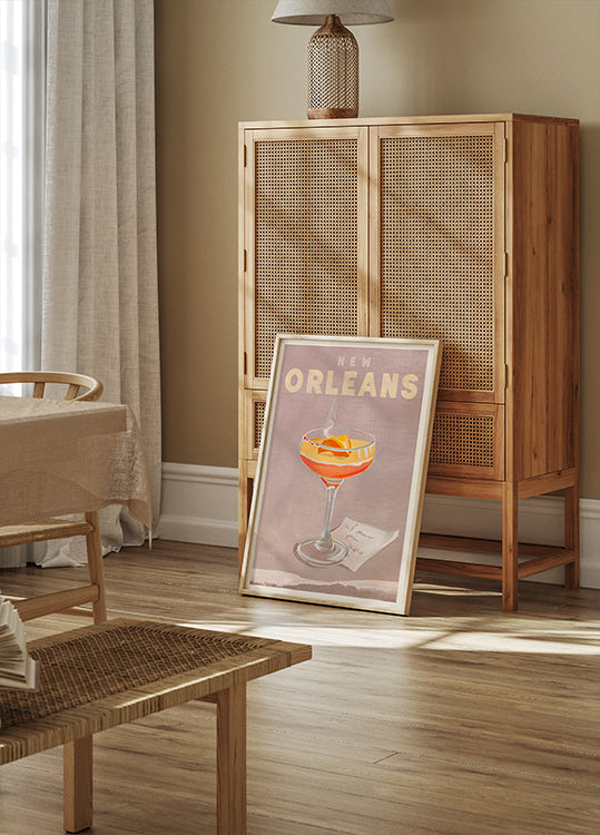 New Orleans Cocktail-Reiseplakat