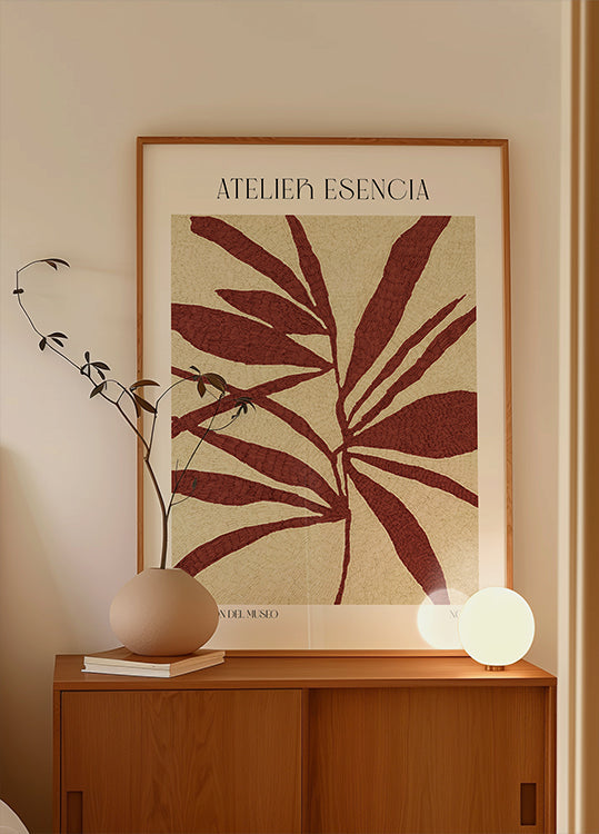 Poster mit scharlachroten Blättern