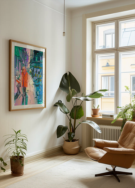 Lebendiger Straßenspaziergang