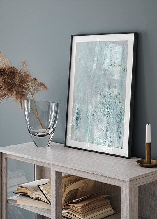 Poster „Winterweißer Wald, Szene 1“.