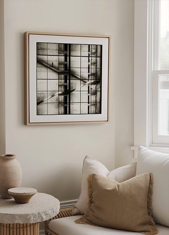 Abstraktes Treppenplakat