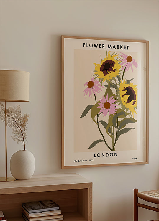Blumenmarkt. London-Plakat