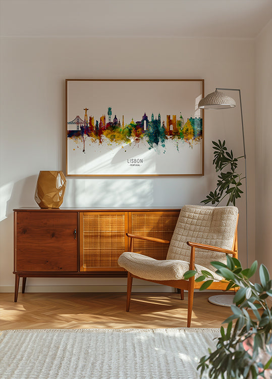 Lissabon-Portugal-Skyline-Poster