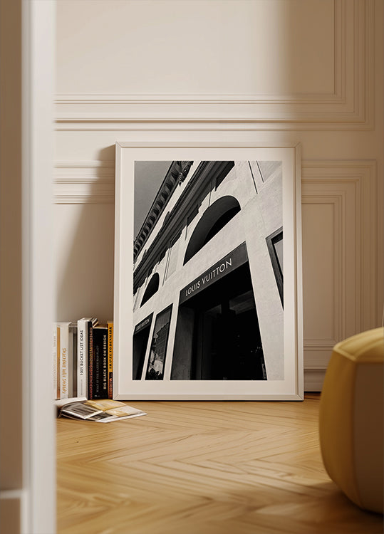 Louis Vuitton Rom Boutique Schwarz-Weiß-Poster