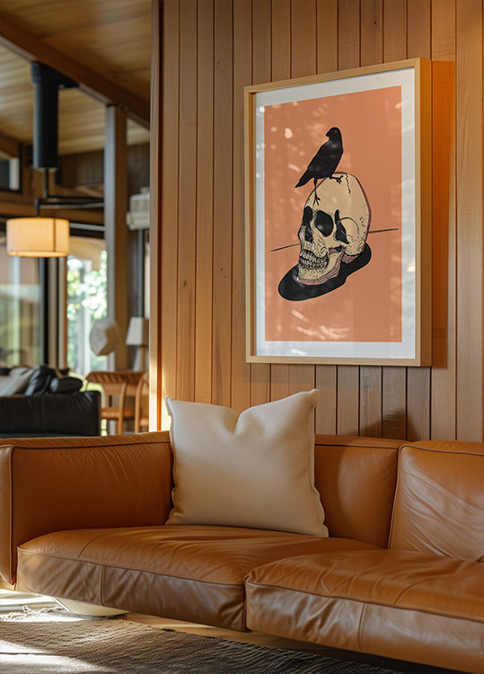 Totenkopf- und Rabenplakat