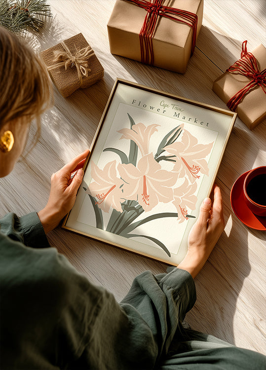 Blumenmarkt Cap Town Amaryllis Poster