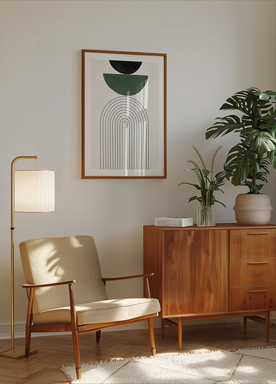 Poster mit gewölbter Geometrie