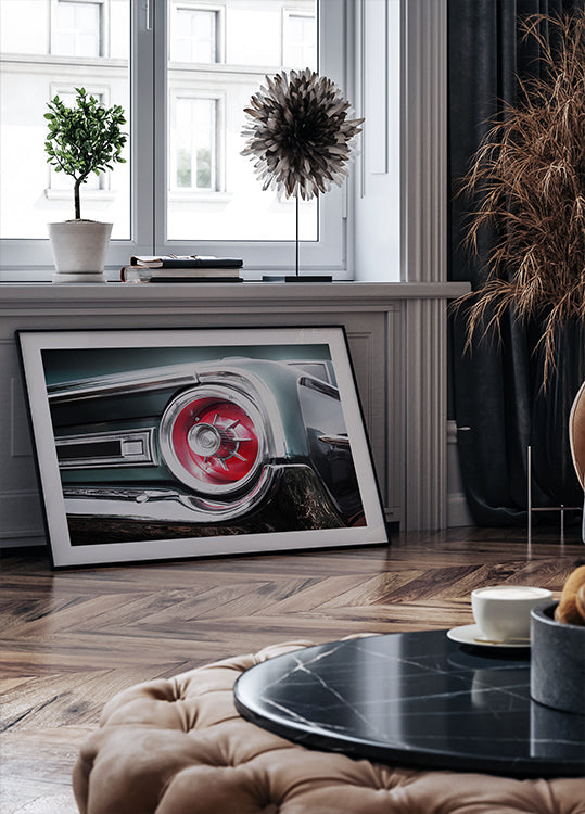 Amerikanischer Oldtimer Galaxie 500 1964 Heckposter