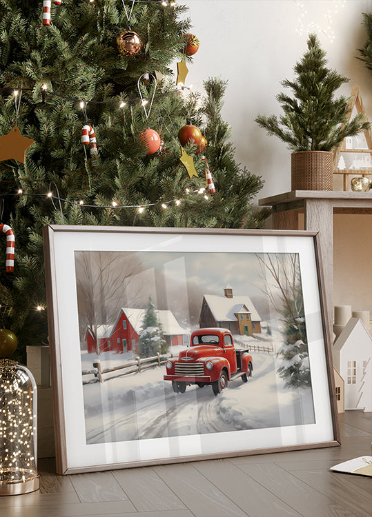 Weihnachts-LKW-Poster