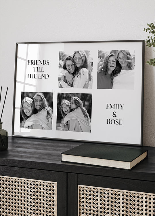 Personalisiertes Fotocollage-Poster „Friends Till The End“.