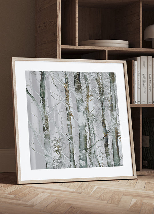 Poster mit silbernen Zweigen