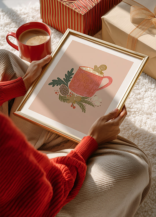 Poster mit heißer Schokolade