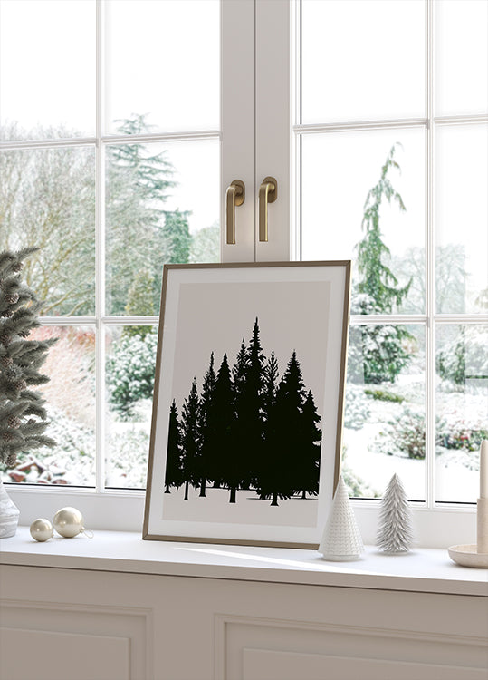 Tannenwald (dunkel) Poster