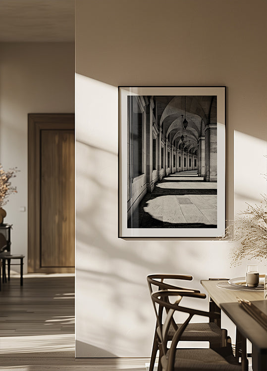 Gebogenes Korridor-Poster