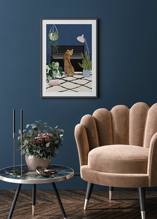 Gepard spielt Klavier Poster