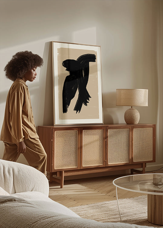 Poster „Schattige Eleganz“.