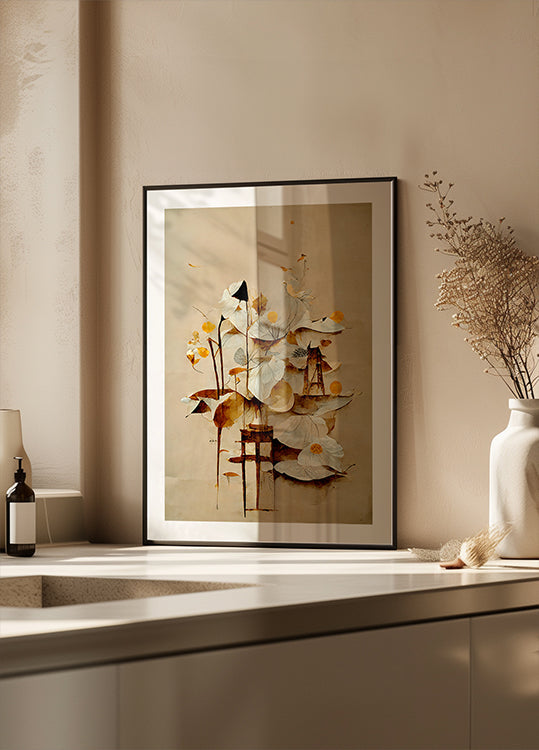 Poster „Blühende Gelassenheit“.