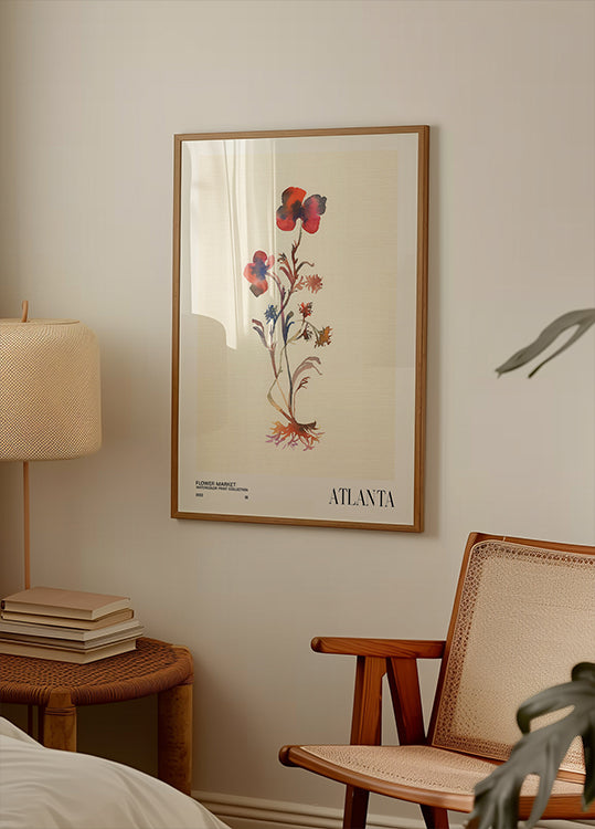 Sammlung von Aquarelldrucken. Blumenmarkt – Atlanta