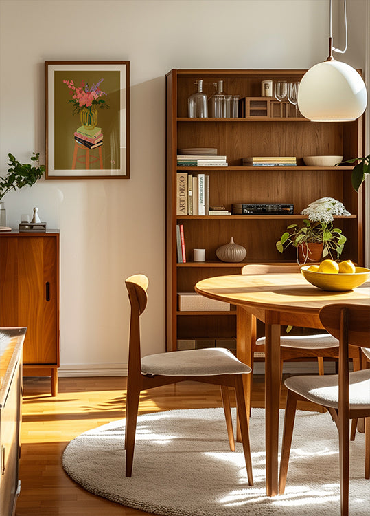 Poster mit Blumenvase