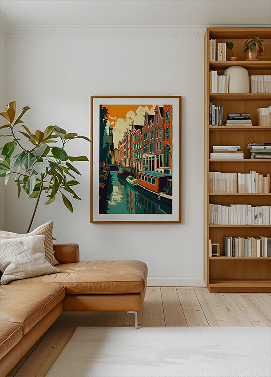Amsterdamer Grachtenhaus-Poster