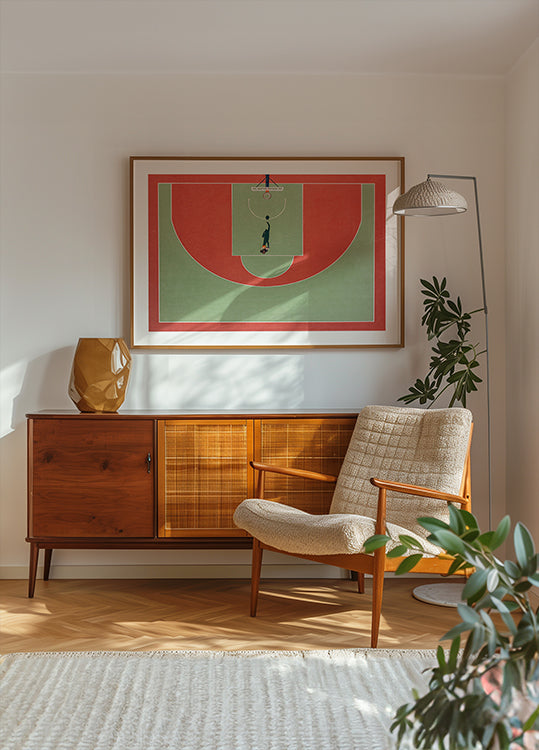 Schatten-Basketball-Poster