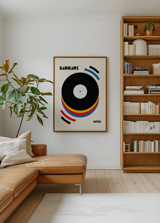 Bauhaus-Musik-Retro-Illustrationsplakat