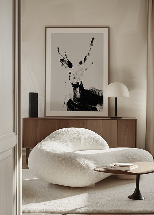 Pinselstrich-Hirsch-II-Poster