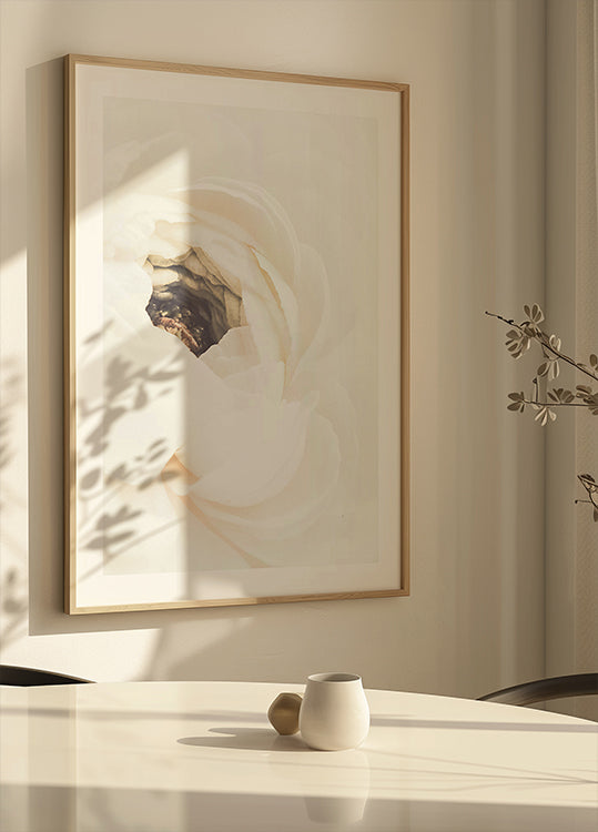 Weißes Blumen-Nr.1-Poster