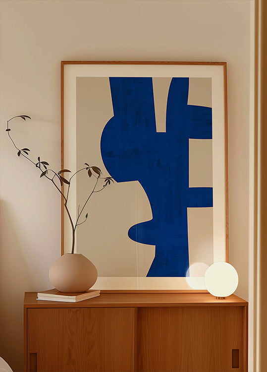 Schatten des blauen Posters