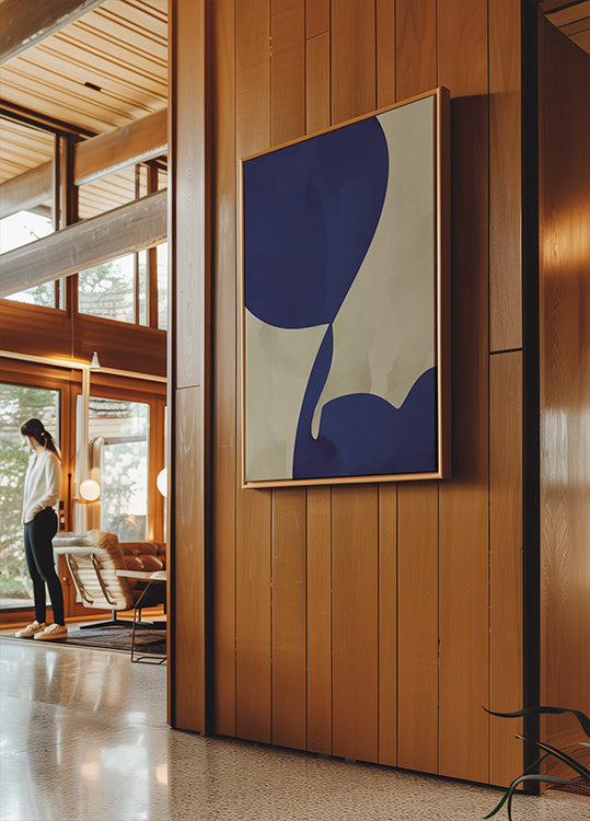 Abstraktes Marine-Flow-Poster