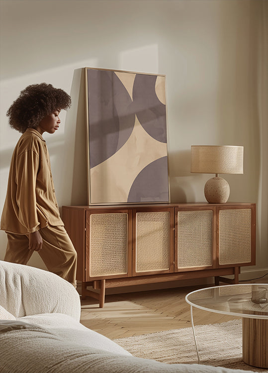 Weicher Fluss, Poster mit abstrakten Formen