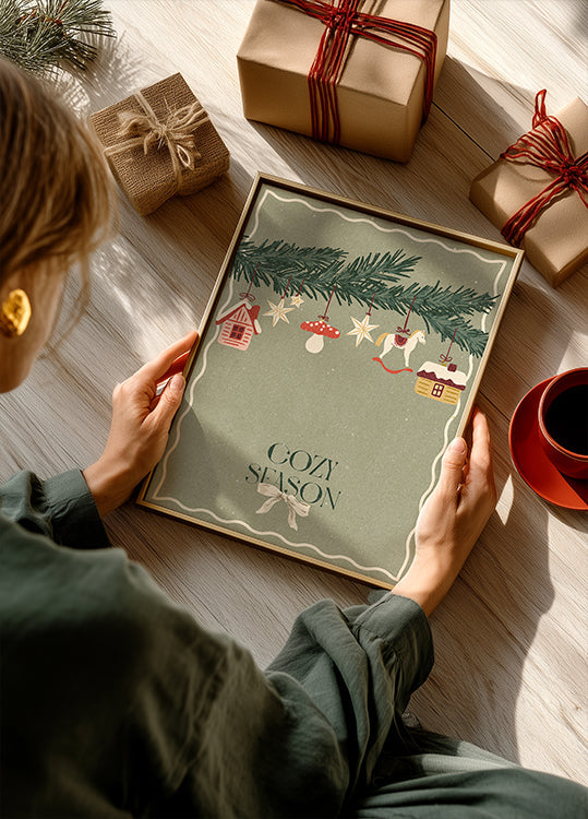 Spielzeug auf dem Weihnachtsbaum-Poster