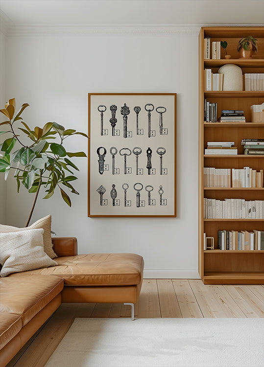 Poster mit USB-Schlüsseln