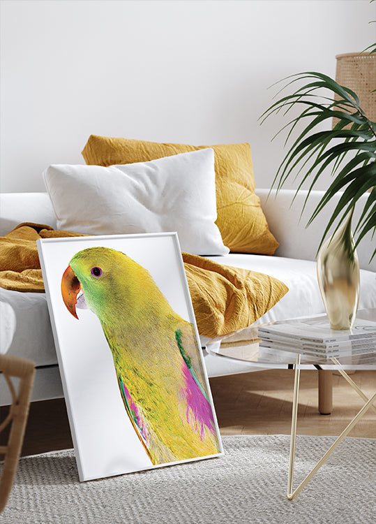 Lebendiges Papageienprofil