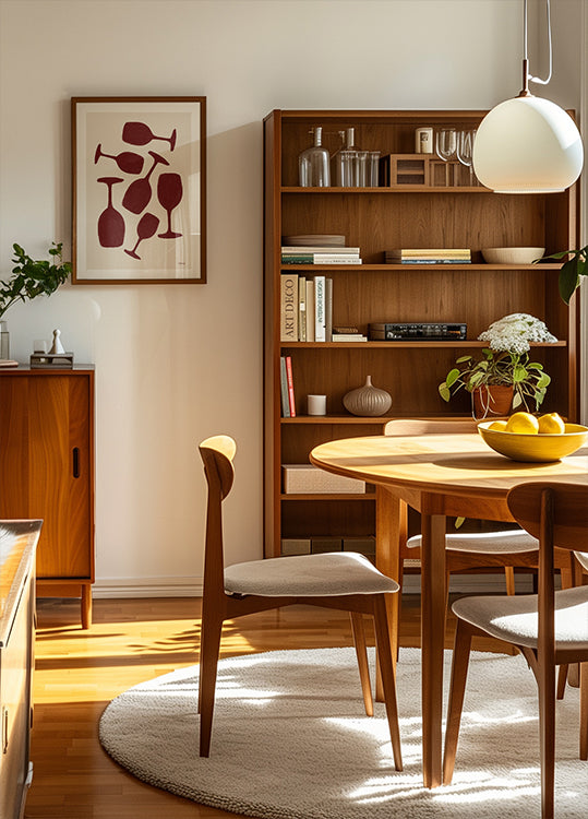 Abstraktes Weingläser-Poster