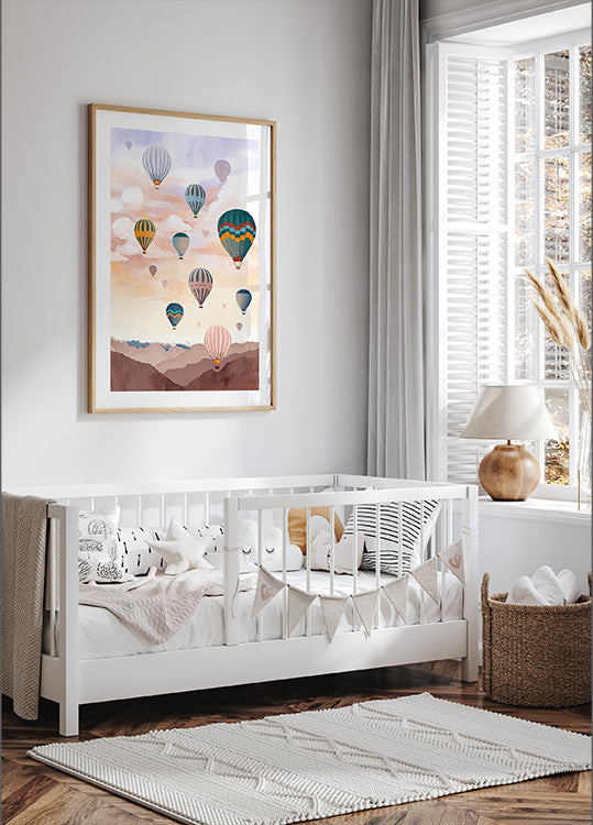 Luftballon-Himmel-Poster