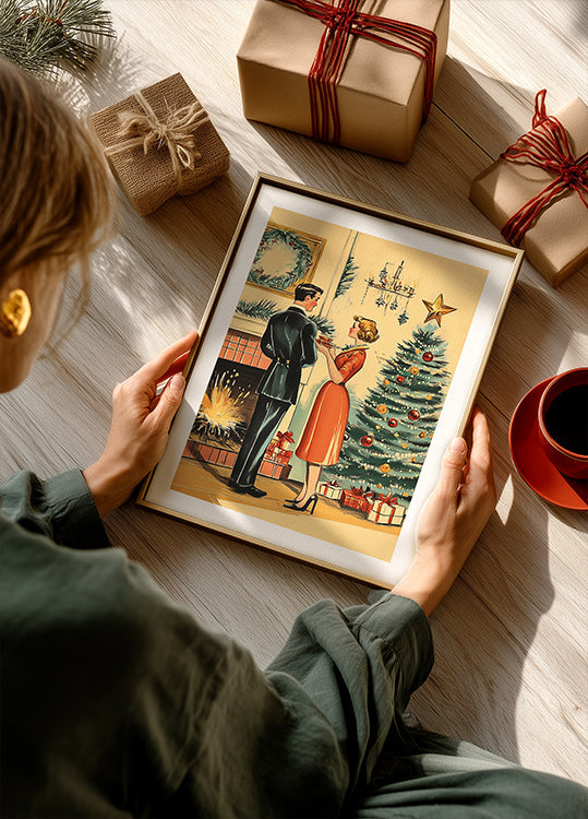 Retro-Weihnachtsplakat