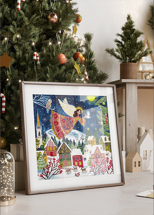 Quadratische Poster zum Thema „Engel des Friedens“.