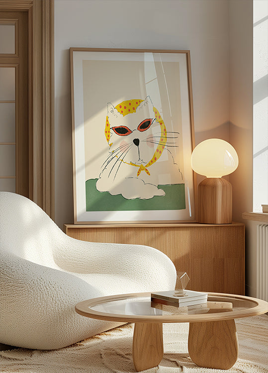 Schickes Katzentaschen-Poster