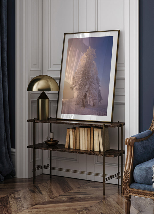 Winterpoesie im Morgenlicht Poster